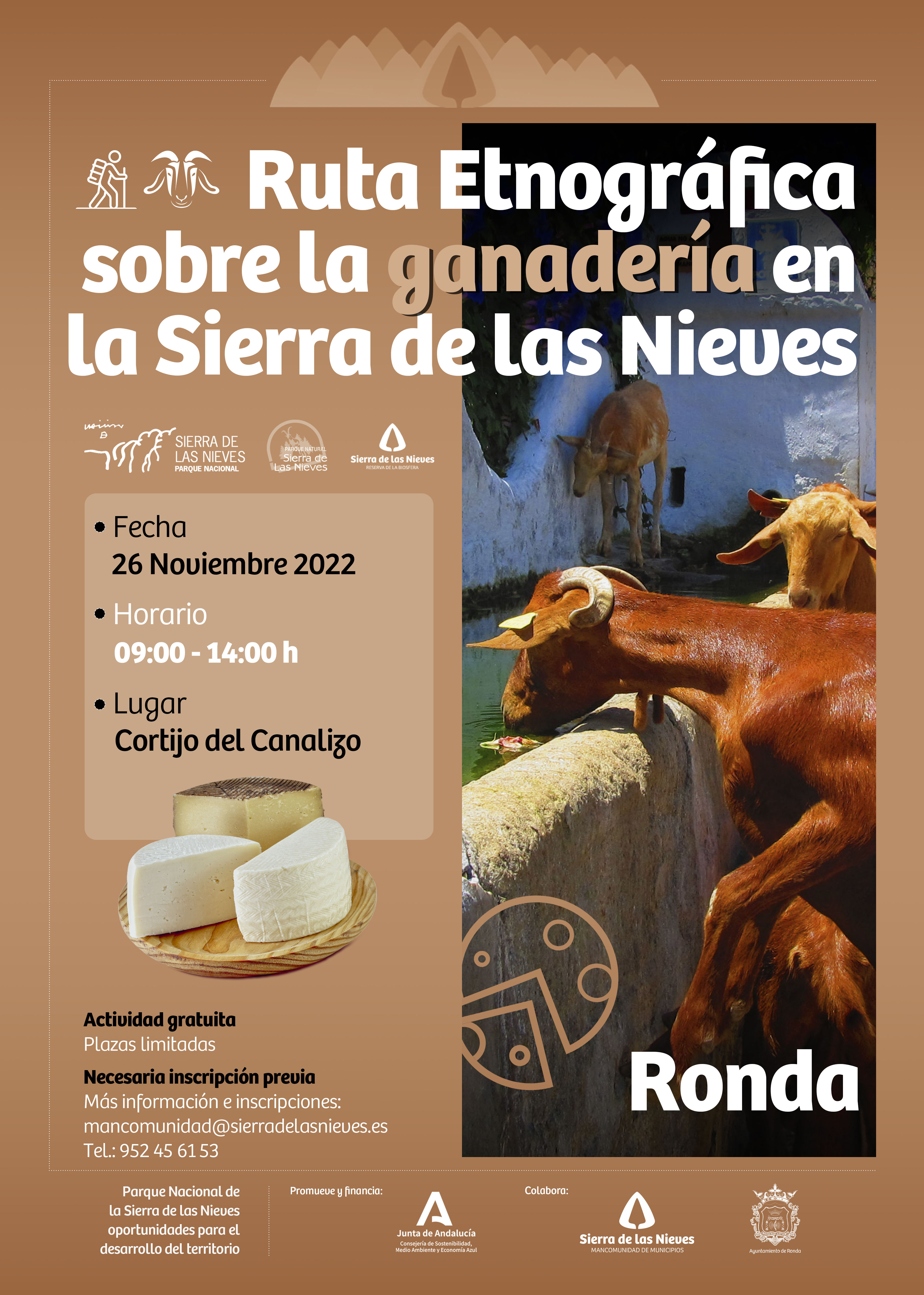 Ruta Etnográfica sobre la ganadería en la Sierra de las Nieves - Fecha 26 de Noviembre 2022 - Lugar de encuentro: Cortijo del Canalizo.(Ronda)